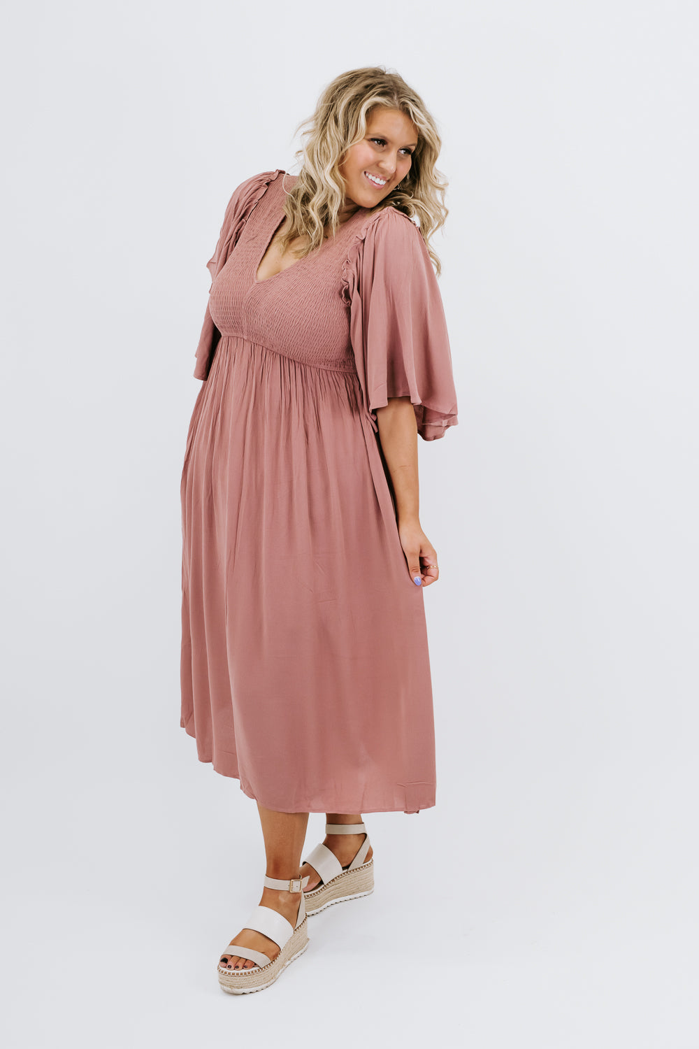 All The Above Maxi Dress, Dusty Blush