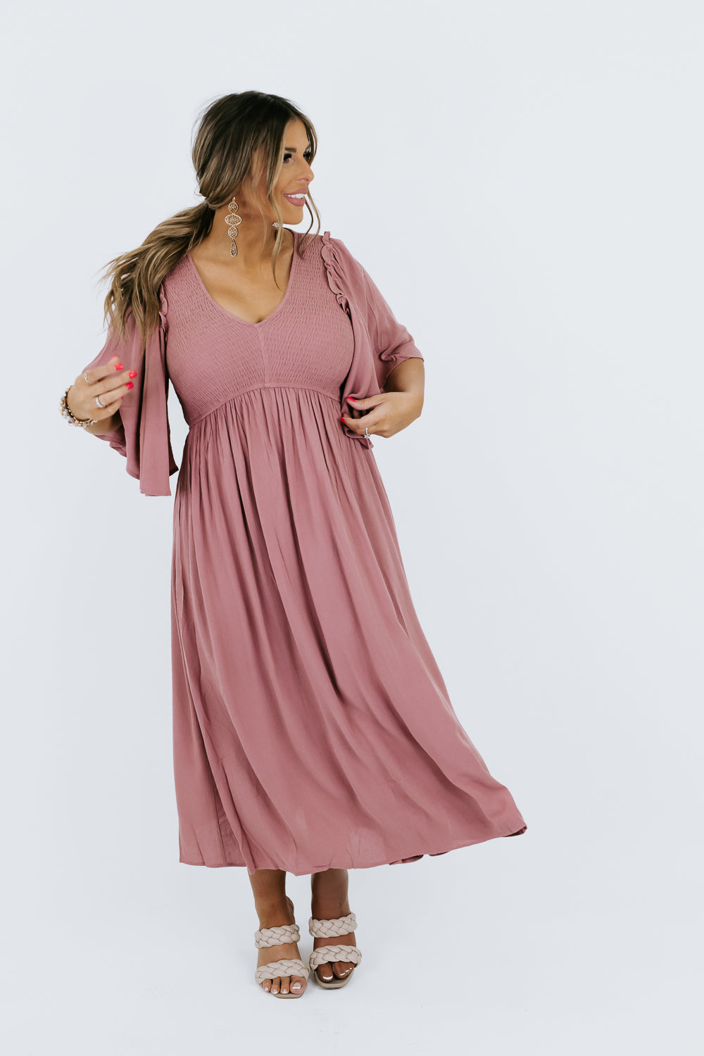 All The Above Maxi Dress, Dusty Blush
