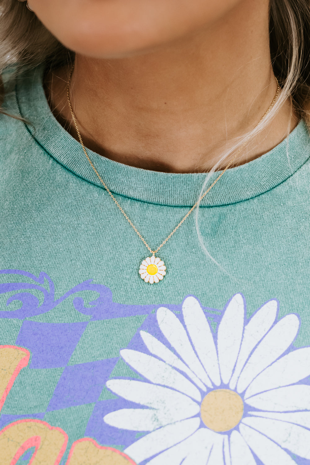 Flower Power Necklace, White