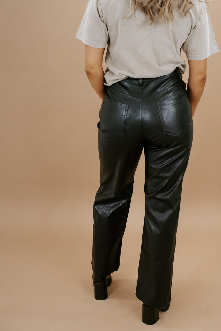 McRae Leather Pant, Black