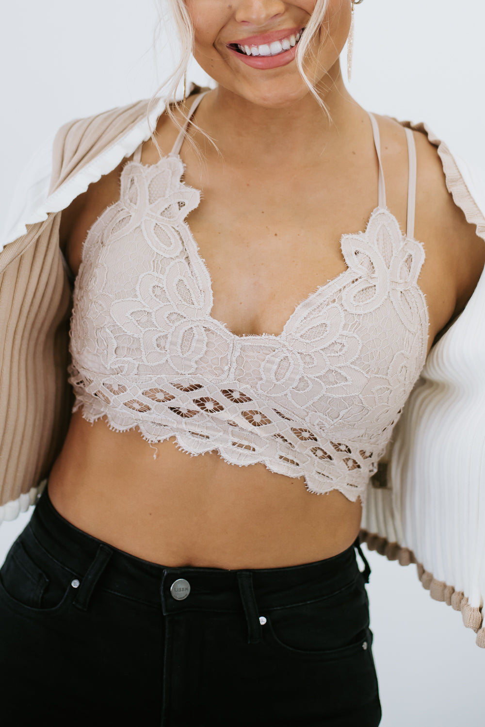 Opening Day Bralette, Light Taupe