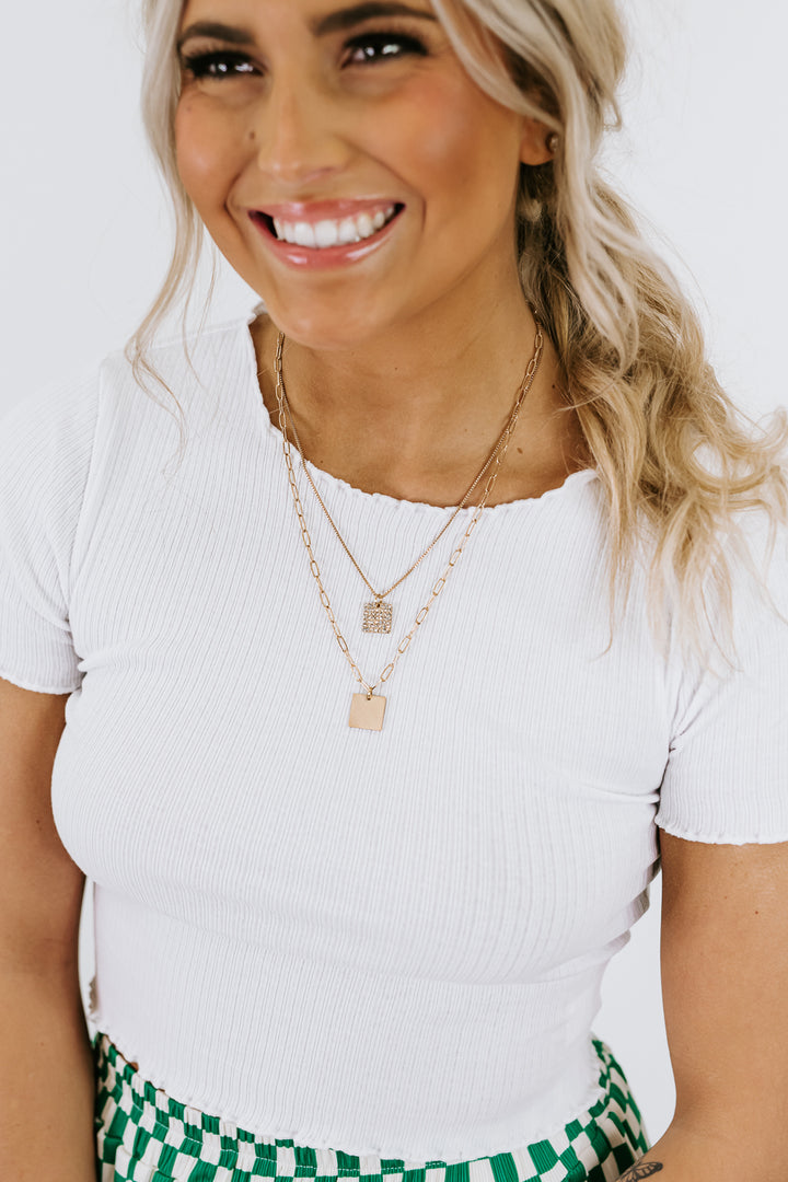 Girl Boss Layered Necklace, Gold