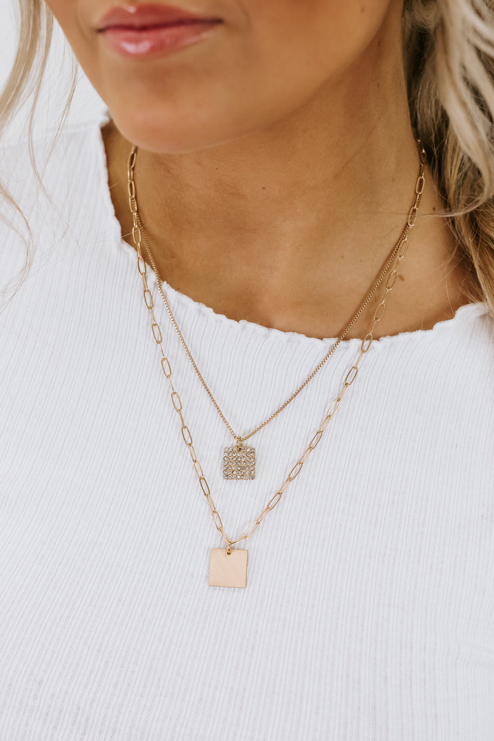 Girl Boss Layered Necklace, Gold
