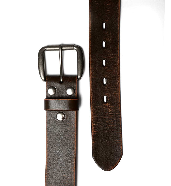 Hobo Leather Belt, Brown Abrasive