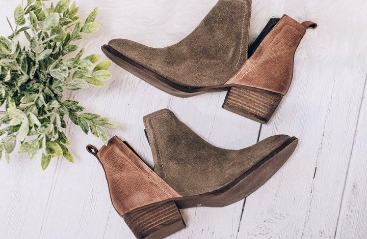Stop By Duo Suede/Leather Bootie