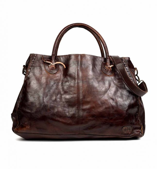 Rockaway Leather Tote, Teak Rustic